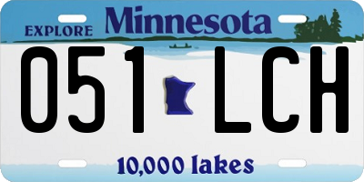 MN license plate 051LCH