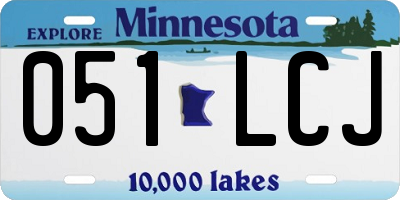 MN license plate 051LCJ