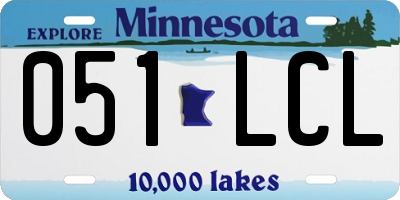 MN license plate 051LCL