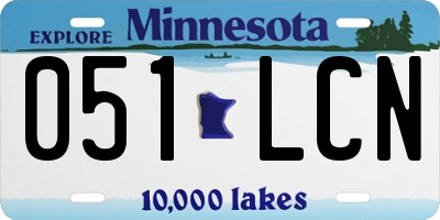 MN license plate 051LCN