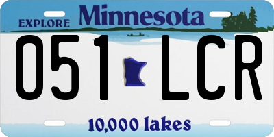 MN license plate 051LCR