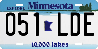 MN license plate 051LDE