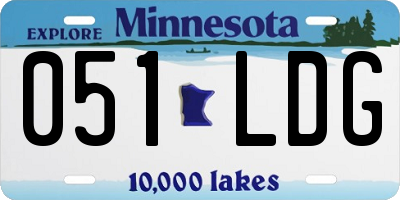 MN license plate 051LDG