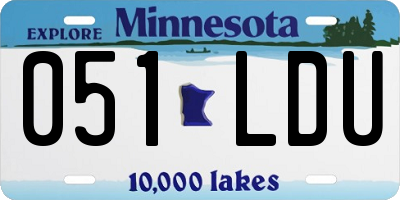 MN license plate 051LDU