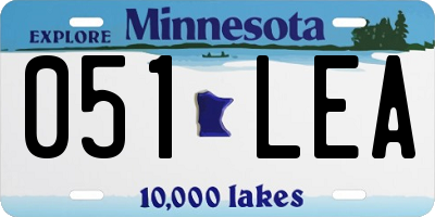 MN license plate 051LEA
