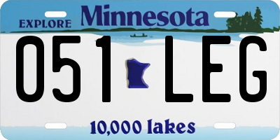 MN license plate 051LEG