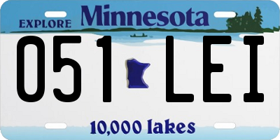 MN license plate 051LEI
