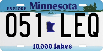 MN license plate 051LEQ