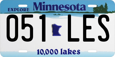 MN license plate 051LES