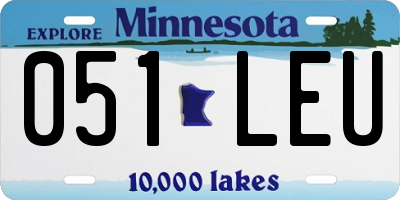 MN license plate 051LEU