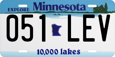 MN license plate 051LEV