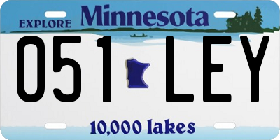 MN license plate 051LEY