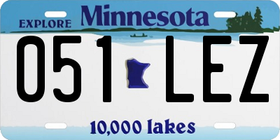 MN license plate 051LEZ