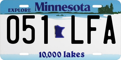 MN license plate 051LFA