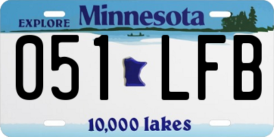 MN license plate 051LFB