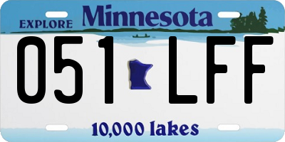 MN license plate 051LFF