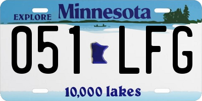 MN license plate 051LFG