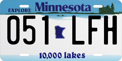 MN license plate 051LFH