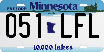 MN license plate 051LFL