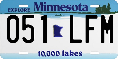 MN license plate 051LFM