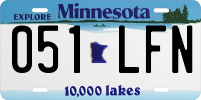 MN license plate 051LFN