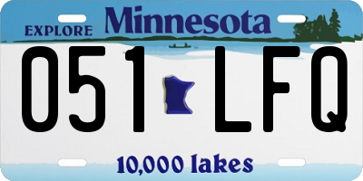 MN license plate 051LFQ
