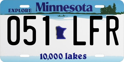 MN license plate 051LFR