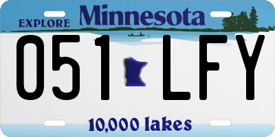MN license plate 051LFY