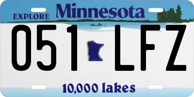 MN license plate 051LFZ