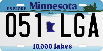 MN license plate 051LGA