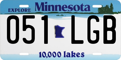 MN license plate 051LGB