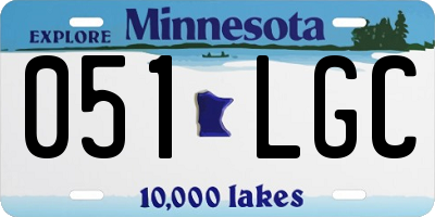 MN license plate 051LGC