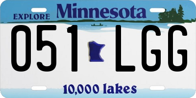 MN license plate 051LGG