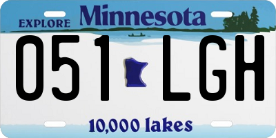MN license plate 051LGH