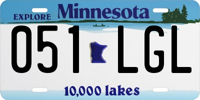 MN license plate 051LGL
