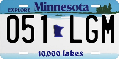 MN license plate 051LGM