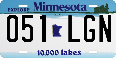 MN license plate 051LGN