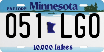 MN license plate 051LGO