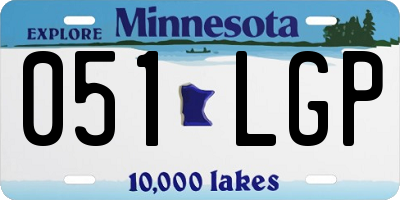 MN license plate 051LGP