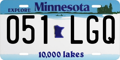 MN license plate 051LGQ