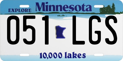 MN license plate 051LGS