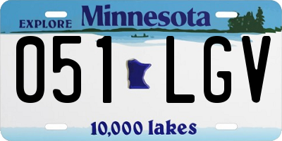 MN license plate 051LGV
