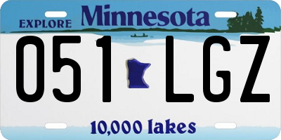 MN license plate 051LGZ