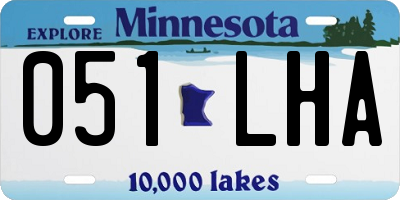 MN license plate 051LHA