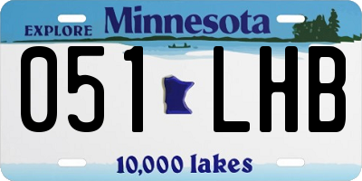 MN license plate 051LHB