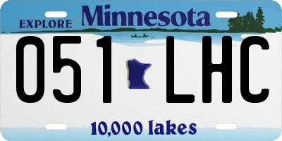 MN license plate 051LHC