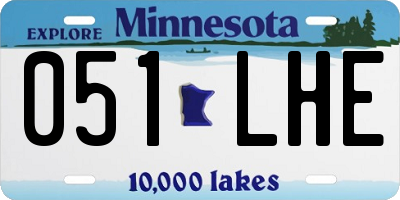 MN license plate 051LHE