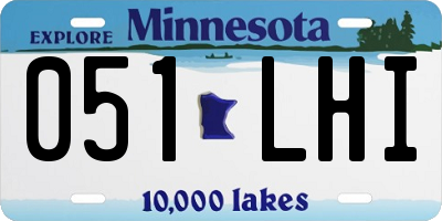 MN license plate 051LHI