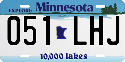 MN license plate 051LHJ