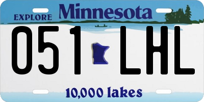 MN license plate 051LHL